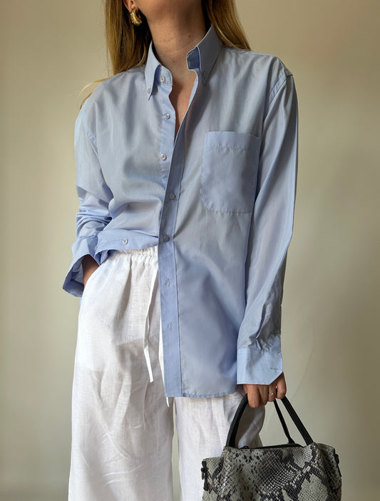 Essential blue cotton shirt