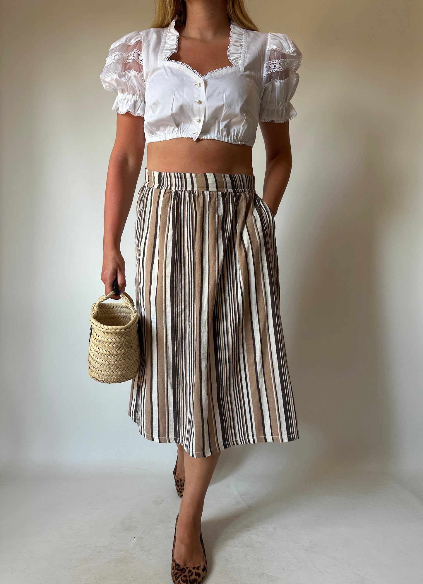 Boho linen skirt