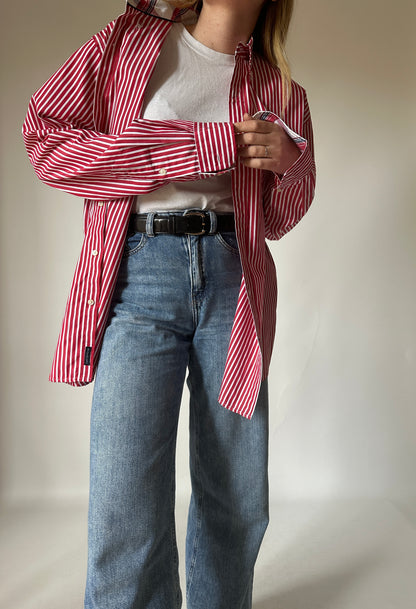 Tommy Hilfiger red striped shirt