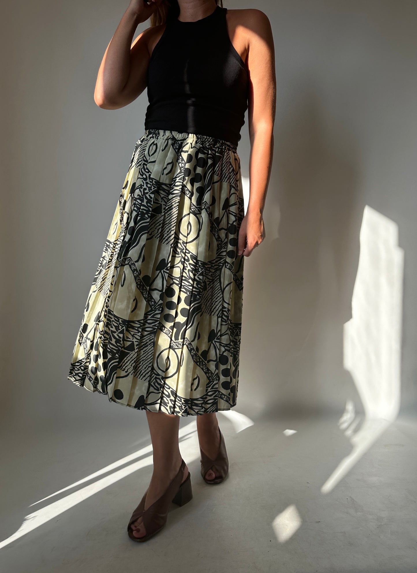 Midi plissè skirt