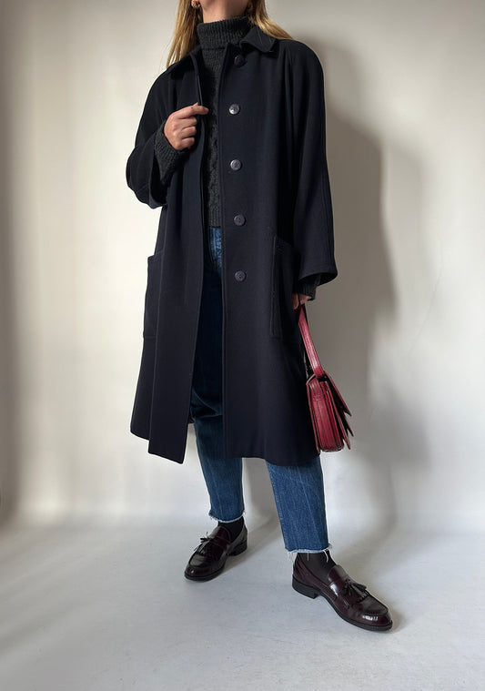 Perfetto wool navy coat