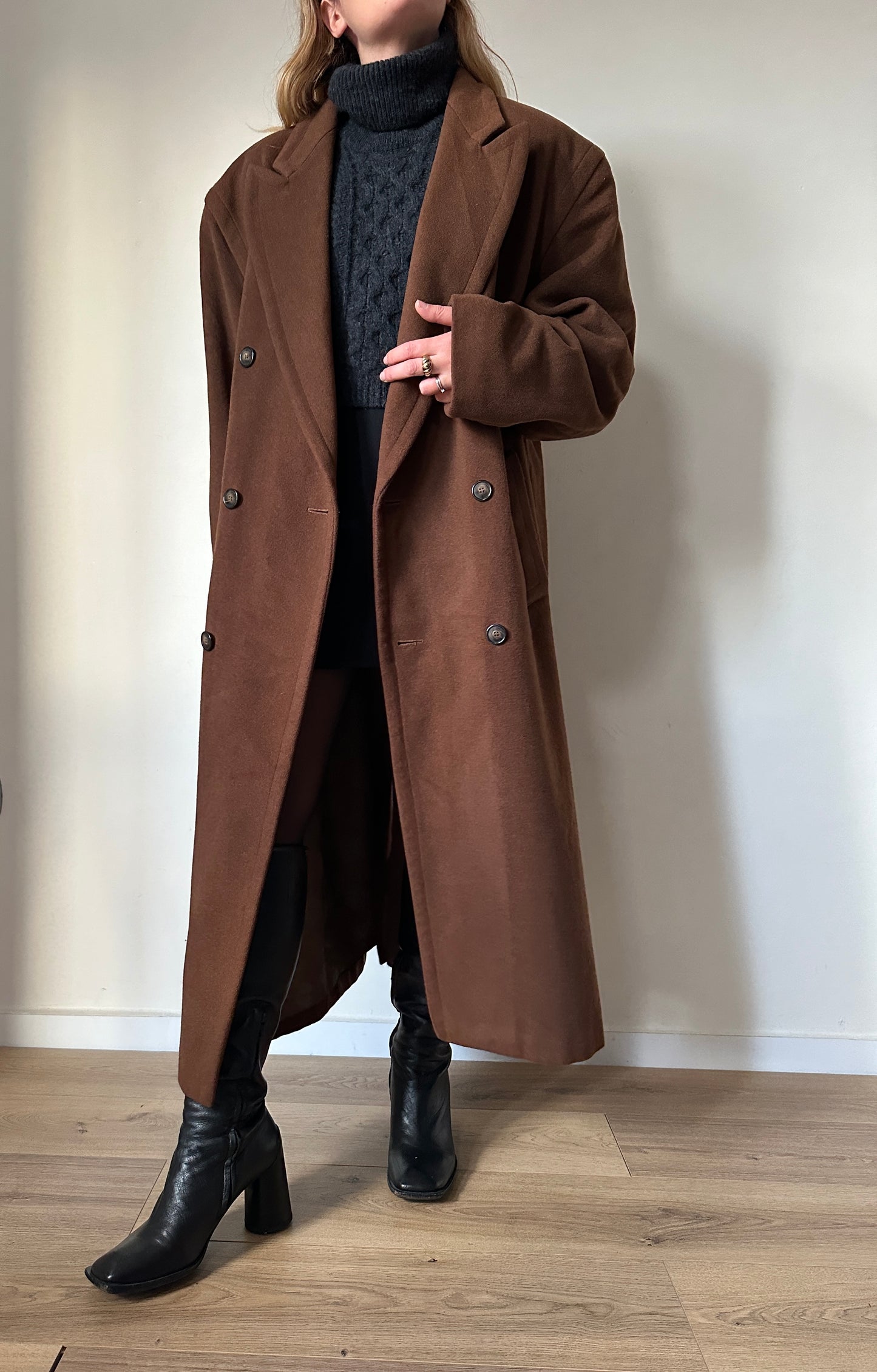 Chocolate extra long coat