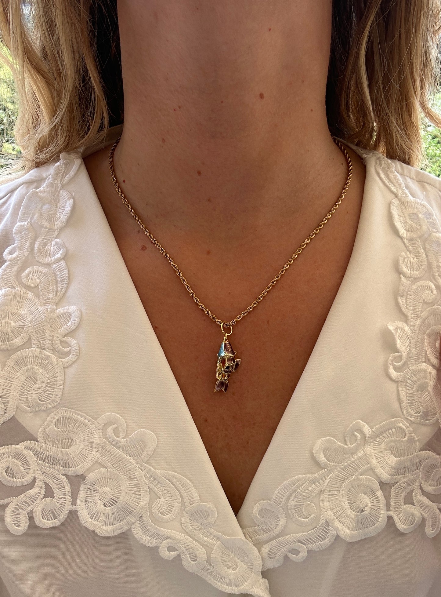 Collana con pesce cloisonnè - pezzo unico