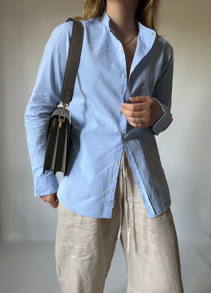 Linen and cotton blue shirt