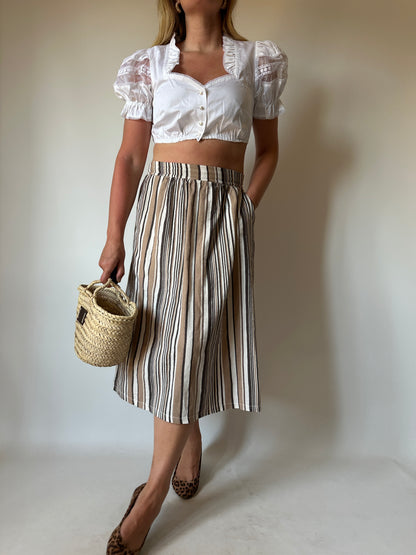 Boho linen skirt