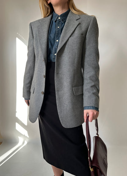 Wool and cachemire grey blazer