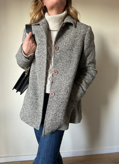 Blunauta 100% wool herringbone coat