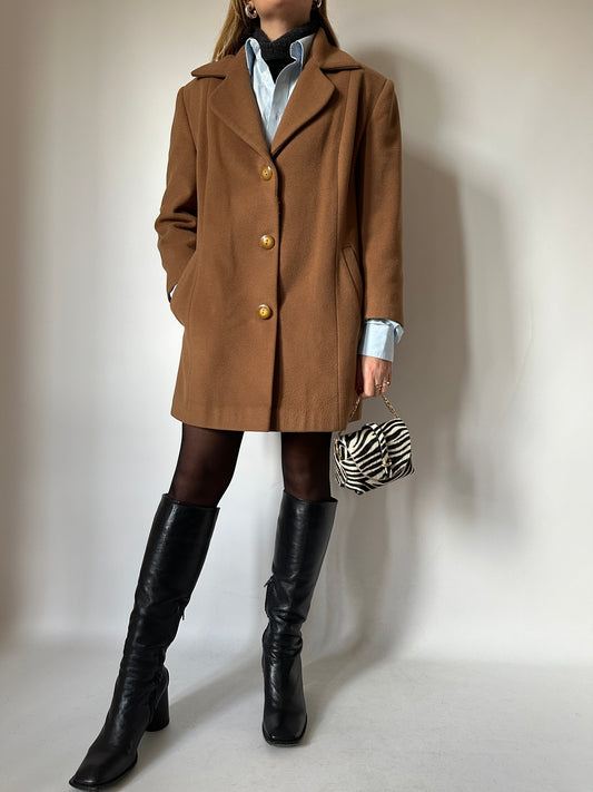 Cachemire and wool camel blazer/coat