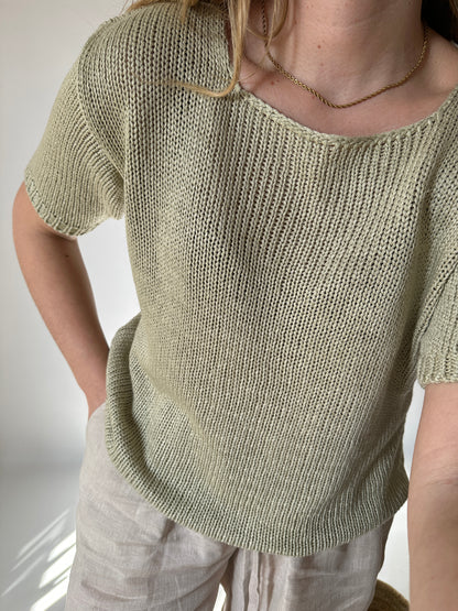 Green cotton sweater