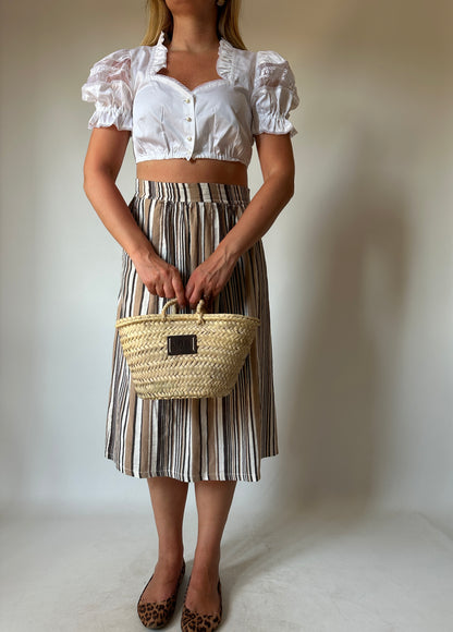 Boho linen skirt