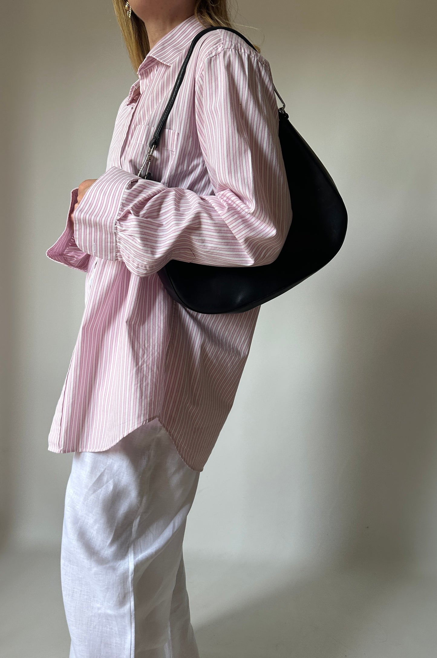 Pink striped cotton shirt