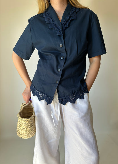 Pizzo navy shirt