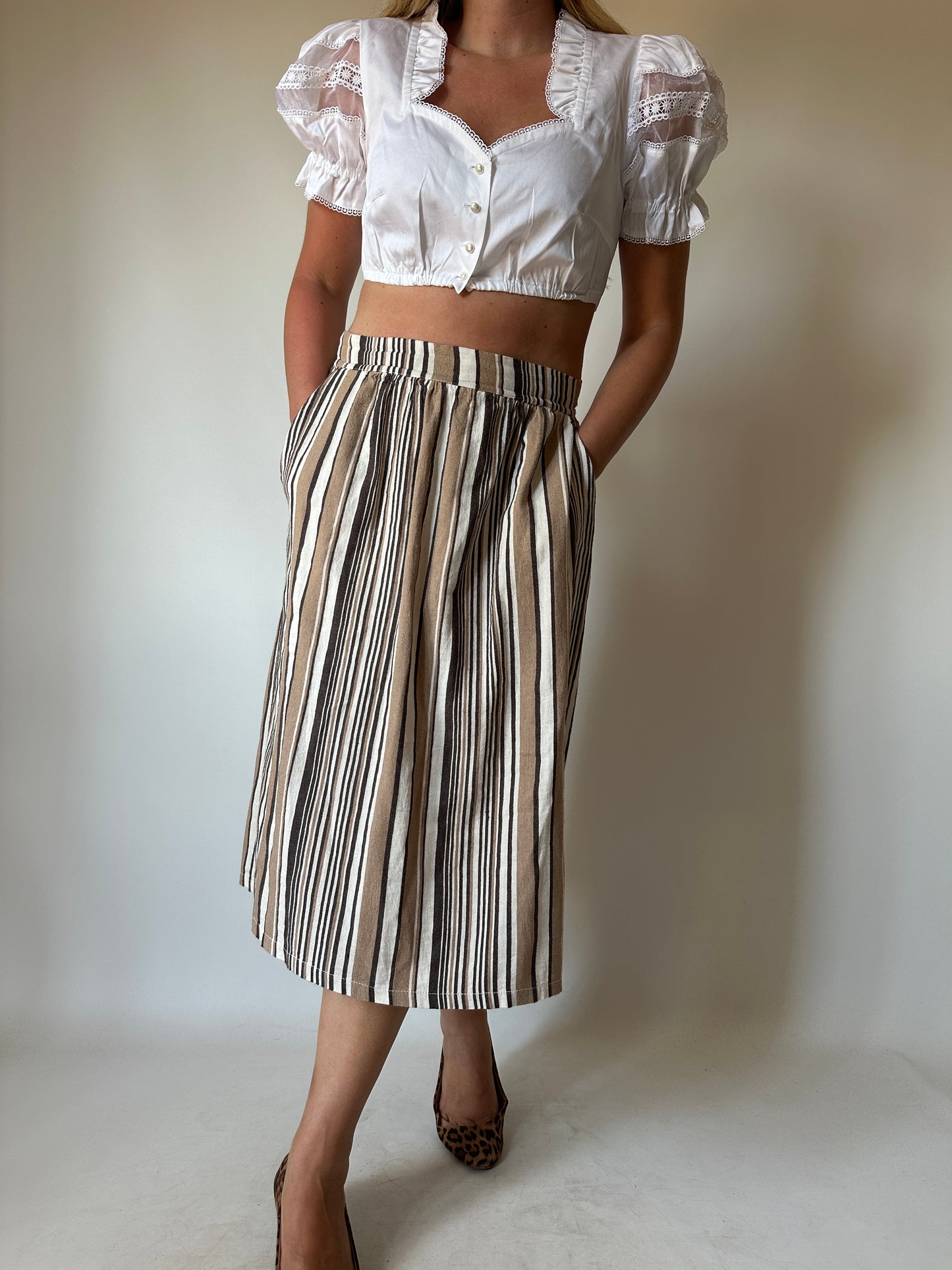 Boho linen skirt