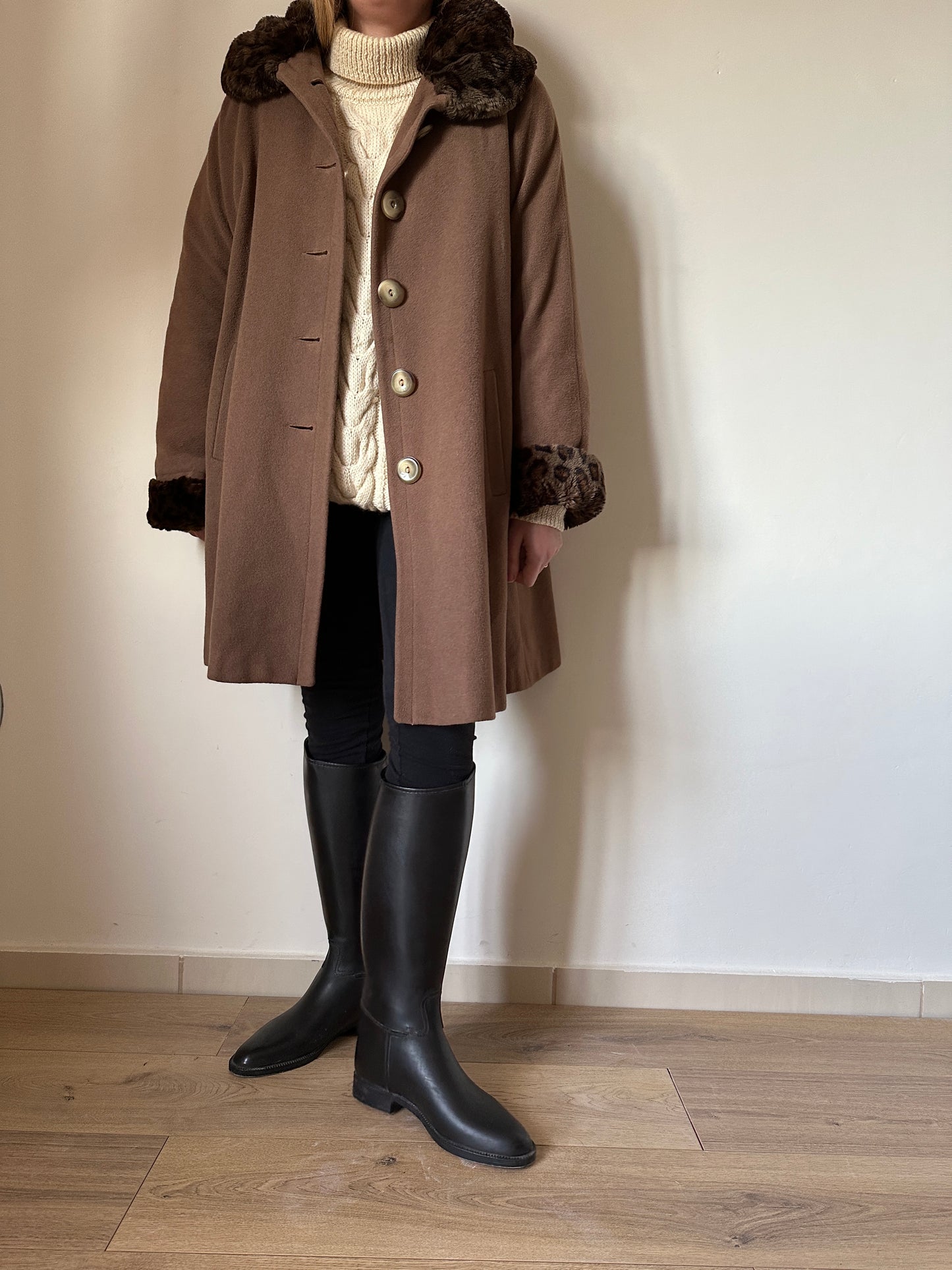 Wool and cachemire camel coat