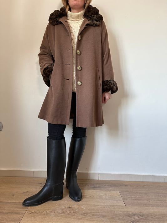 Wool and cachemire camel coat