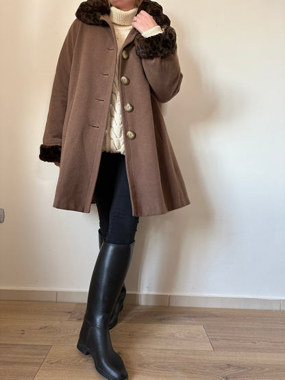 Wool and cachemire camel coat