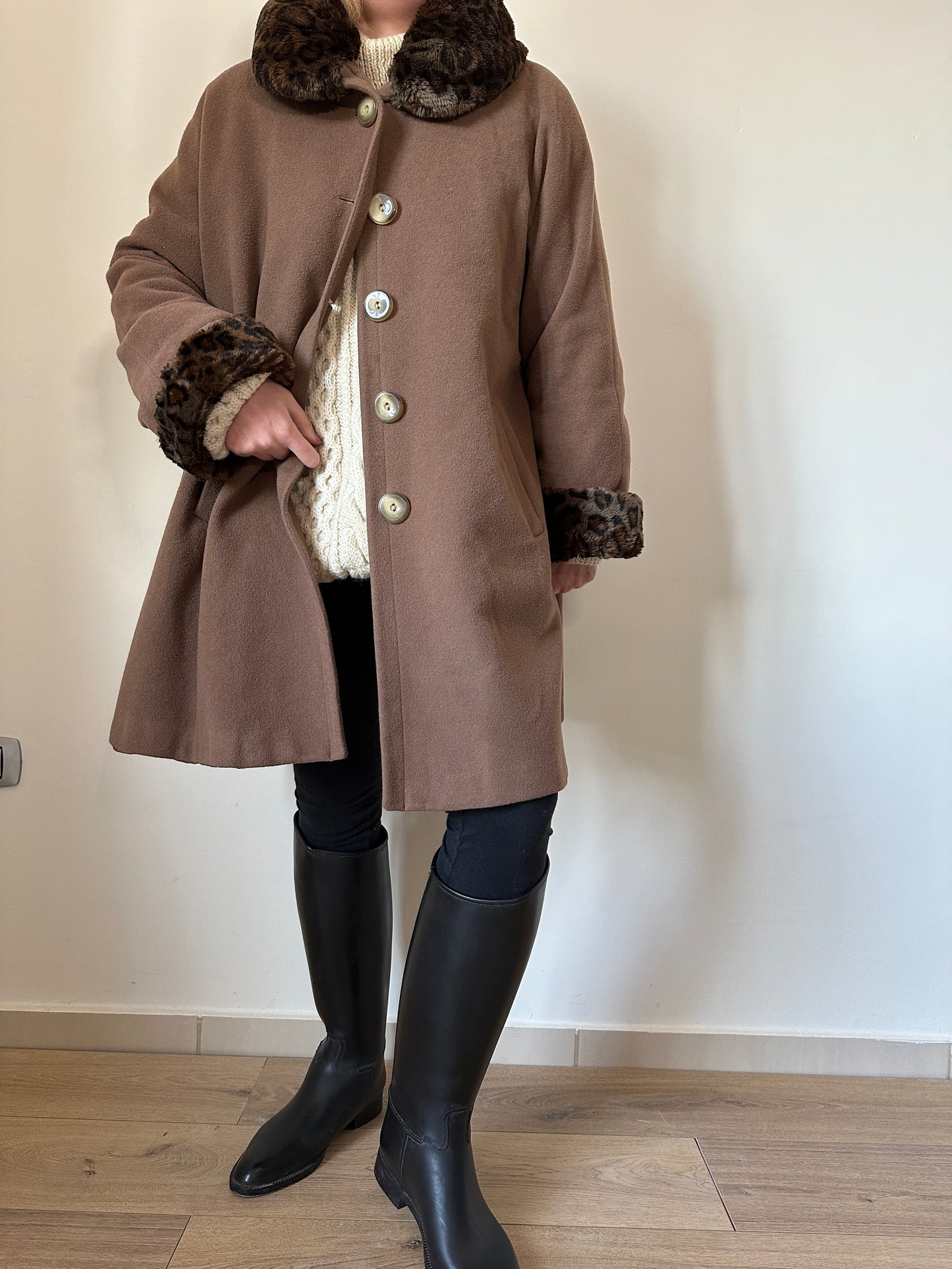 Wool and cachemire camel coat