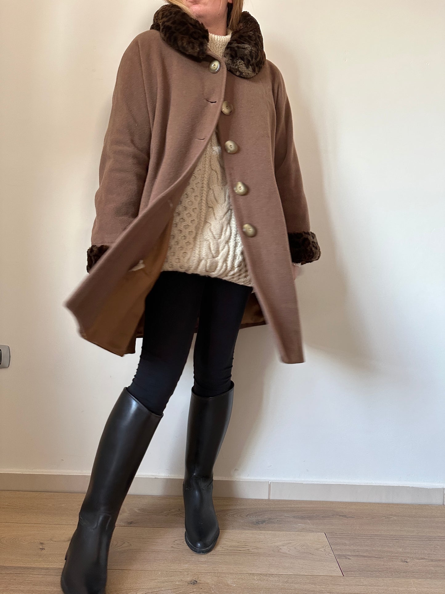 Wool and cachemire camel coat