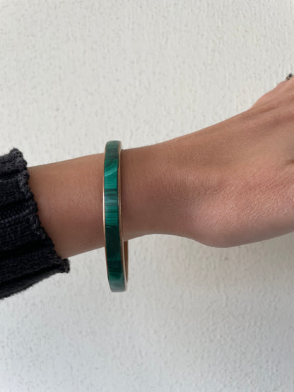 Bracciale rigido smeraldo