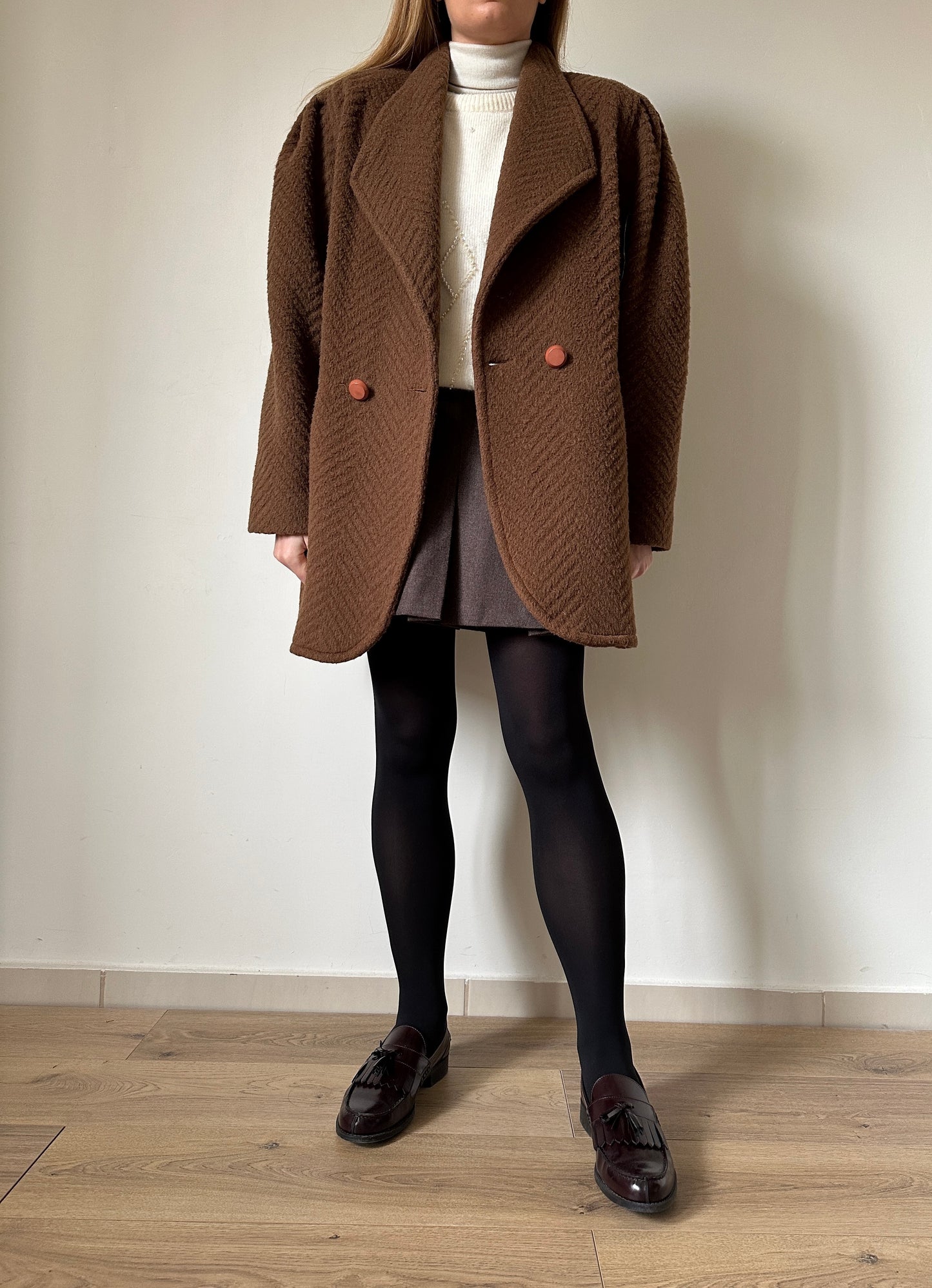 Romantic wool and mohair coat