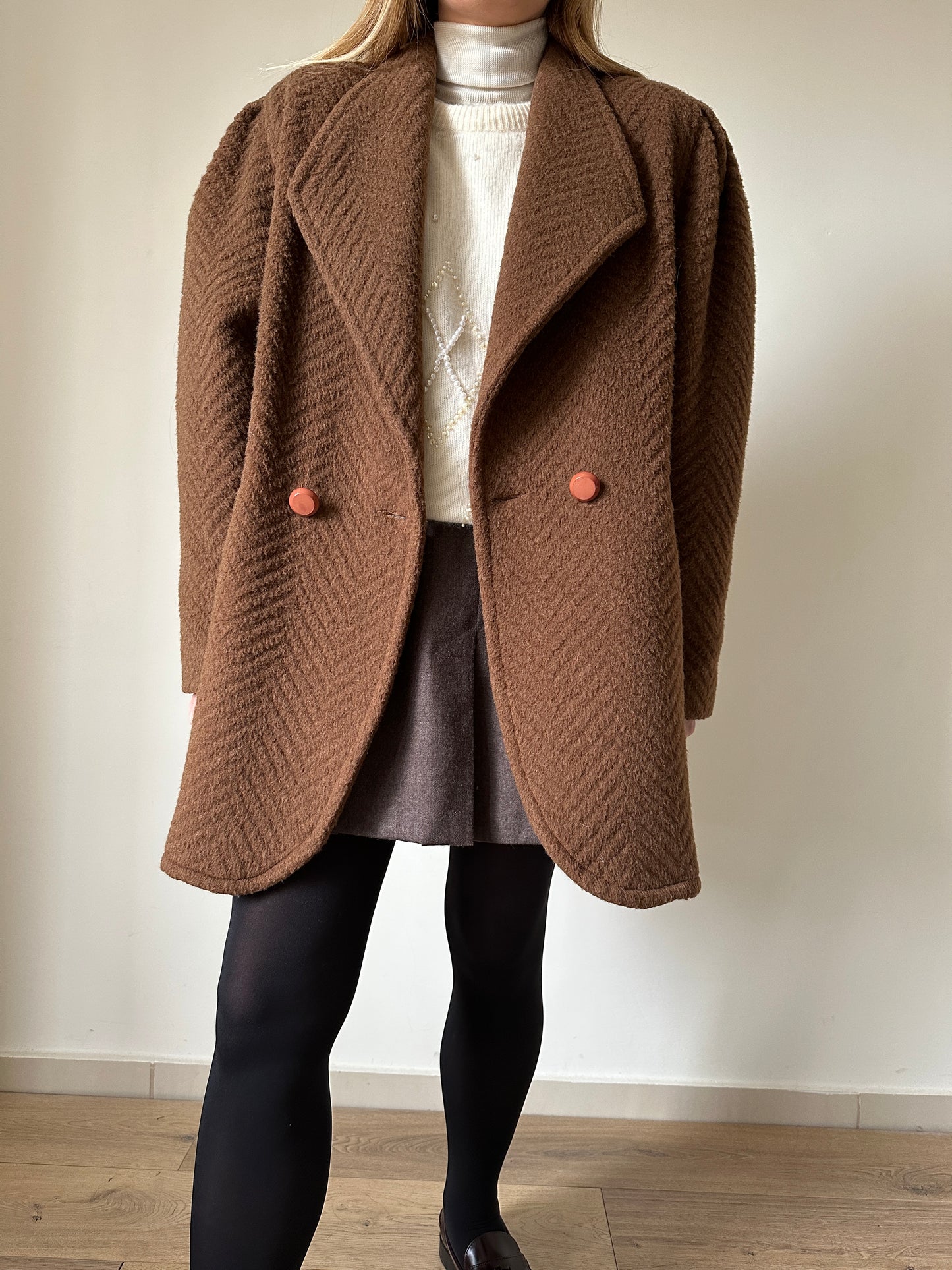 Romantic wool and mohair coat