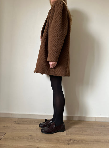 Romantic wool and mohair coat